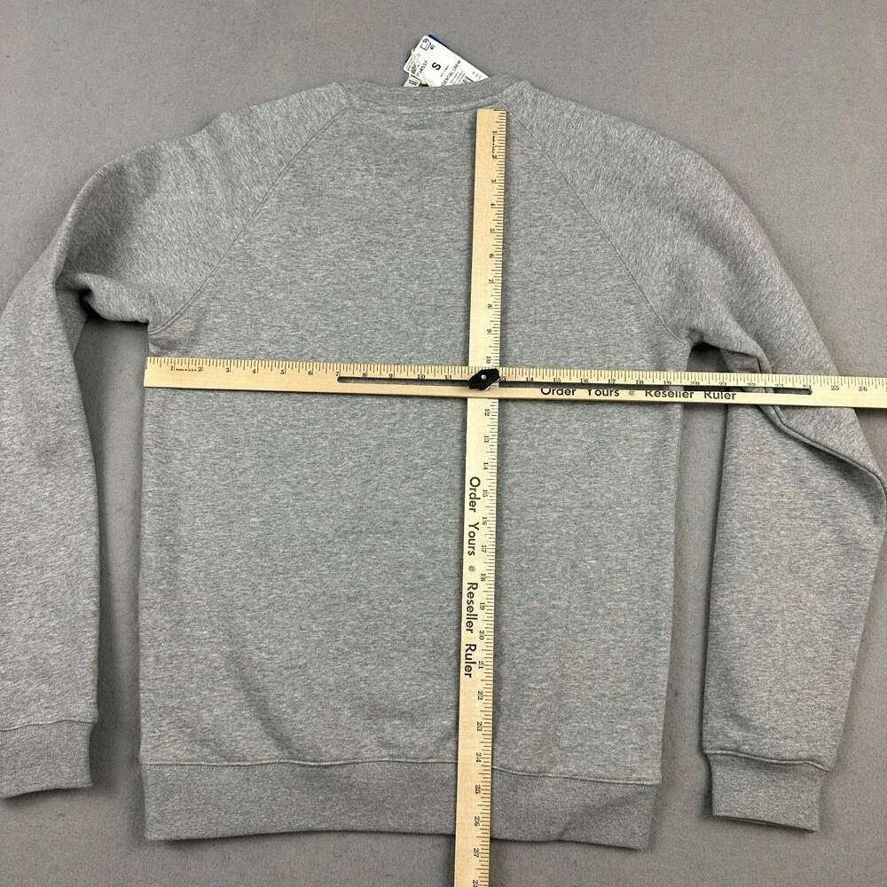 Adidas Sweatshirt Men Small Gray Solid Essential Crewneck Pullover Jumper Logo S